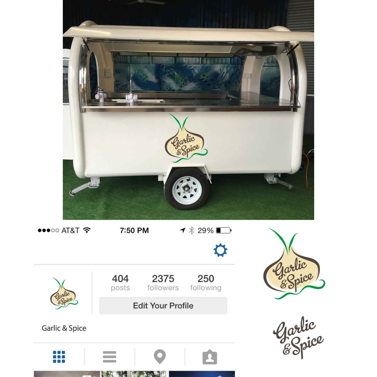 Logo Design by Stephanie Soon for Garlic & Spice | Design #15139531