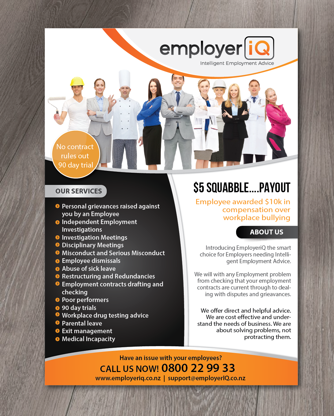 Diseño de Flyer por alex989 para SK Employment Law | Diseño #15120992