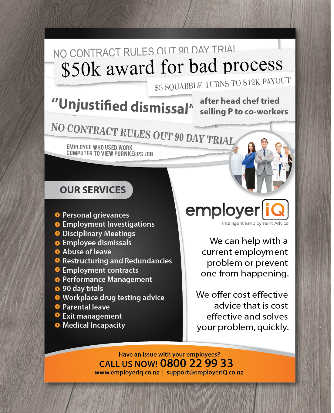 Diseño de Flyer por alex989 para SK Employment Law | Diseño #15182783