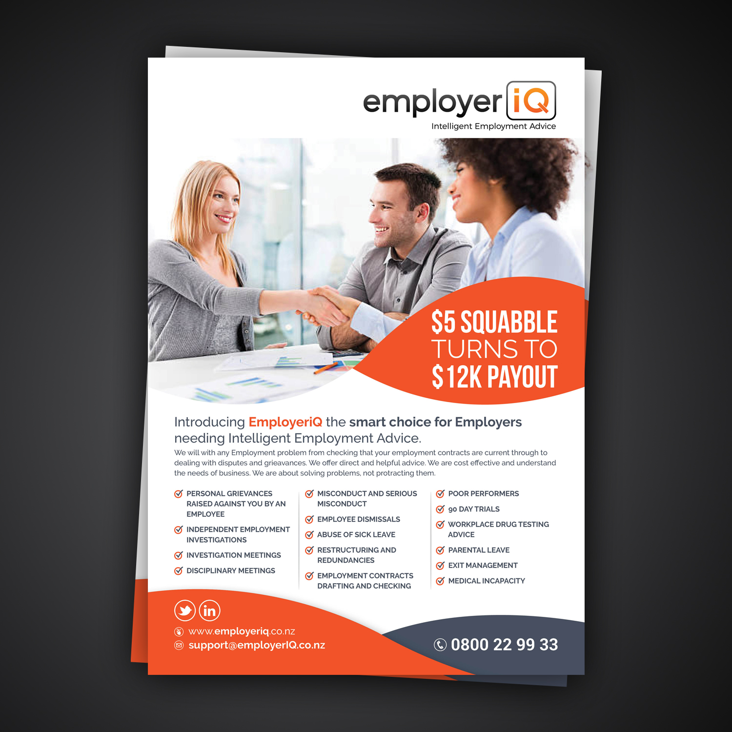 Diseño de Flyer por Mariyam Khan para SK Employment Law | Diseño #15120707