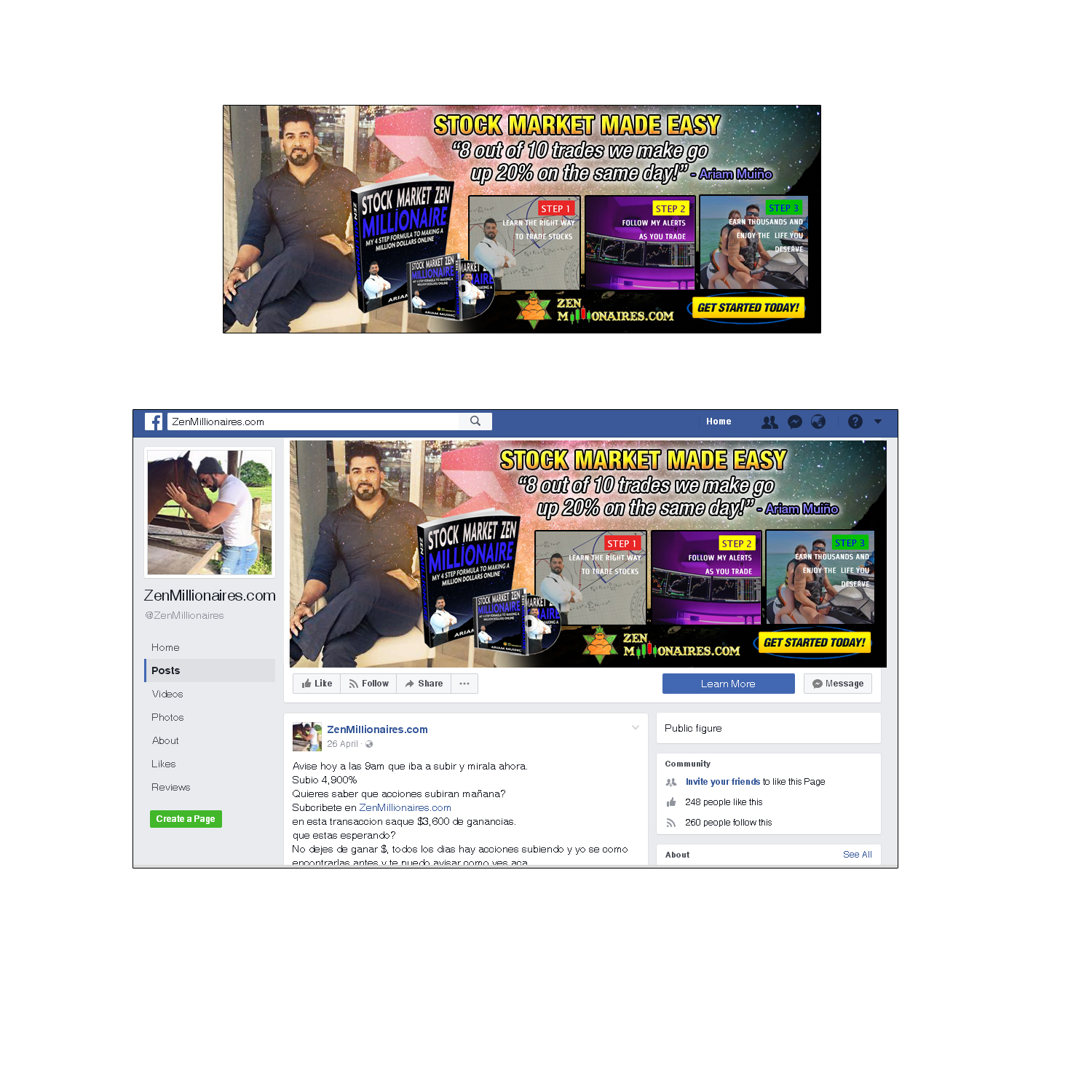 Facebook Design by manila for ZenMillionaires | Design #15131010
