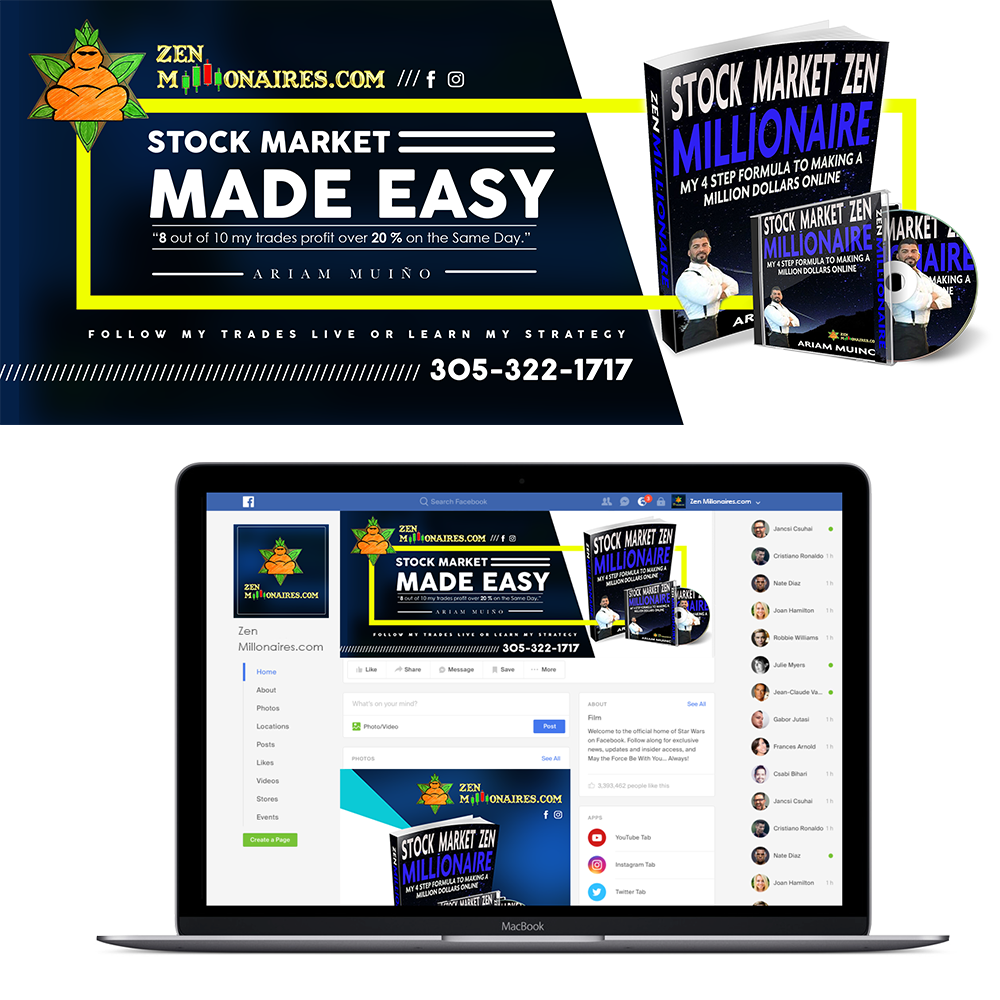 Design Facebook par woohestudio pour ZenMillionaires | Design #15124797