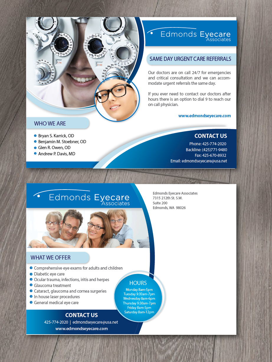 Brochure Design by alex989 for Edmonds Eyecare Associates | Design #15112836