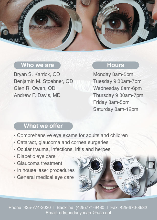 Brochure Design by Impressive Solutions for Edmonds Eyecare Associates | Design #15114229