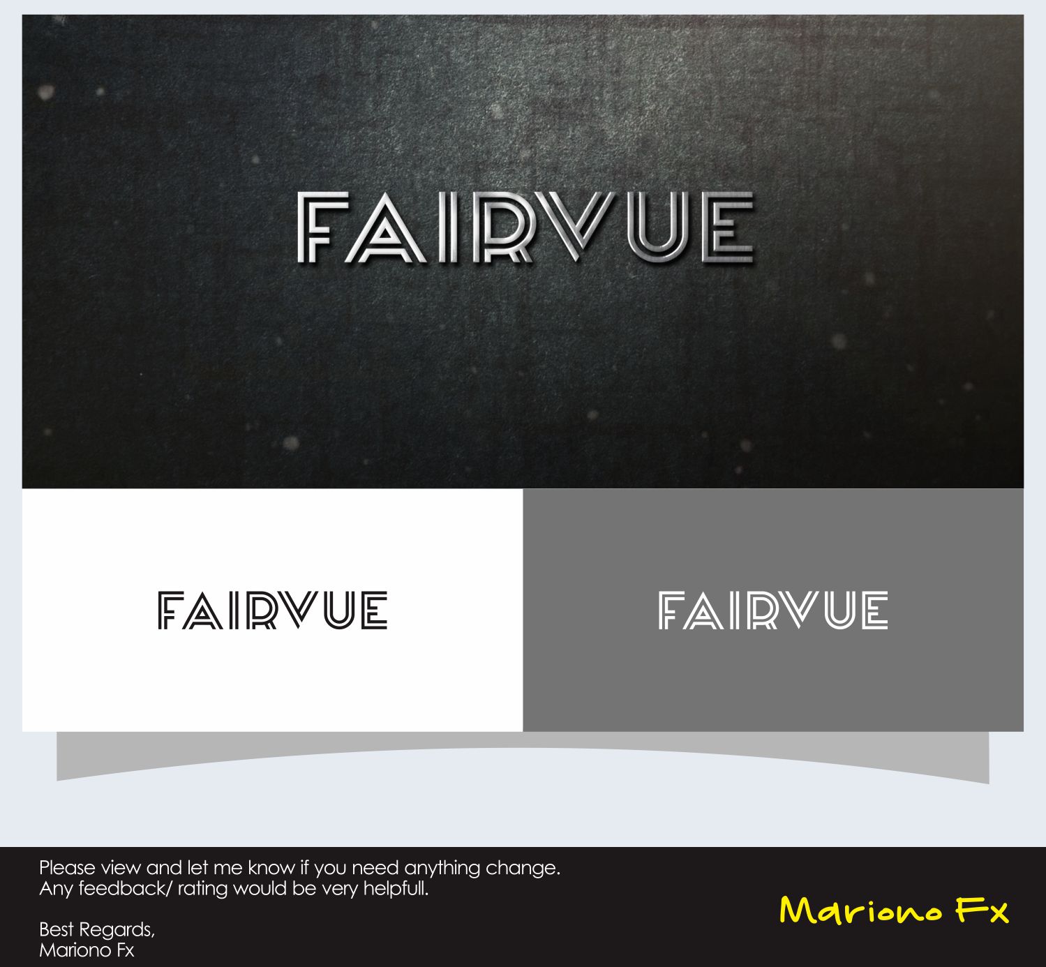 Logo Design by Mariono Fx for FAIRVUE | Design #15118257