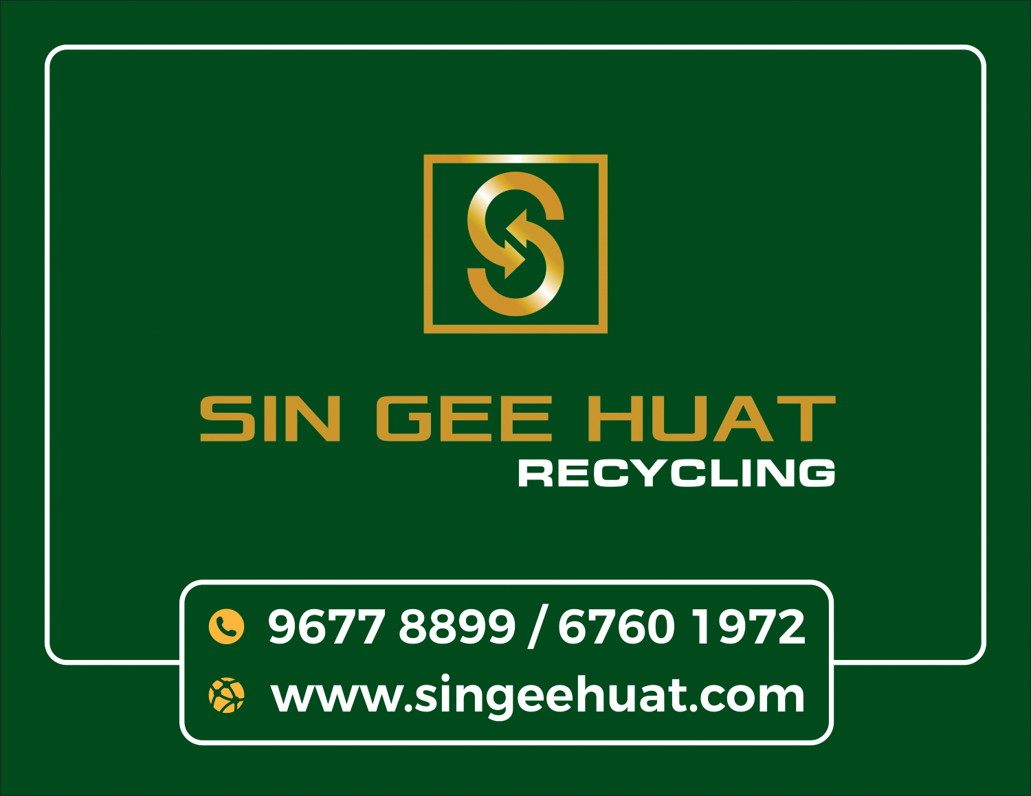 Design Autocollant par Vishal Vishwakarma  pour Sin Gee Huat Recycling | Design #15152011