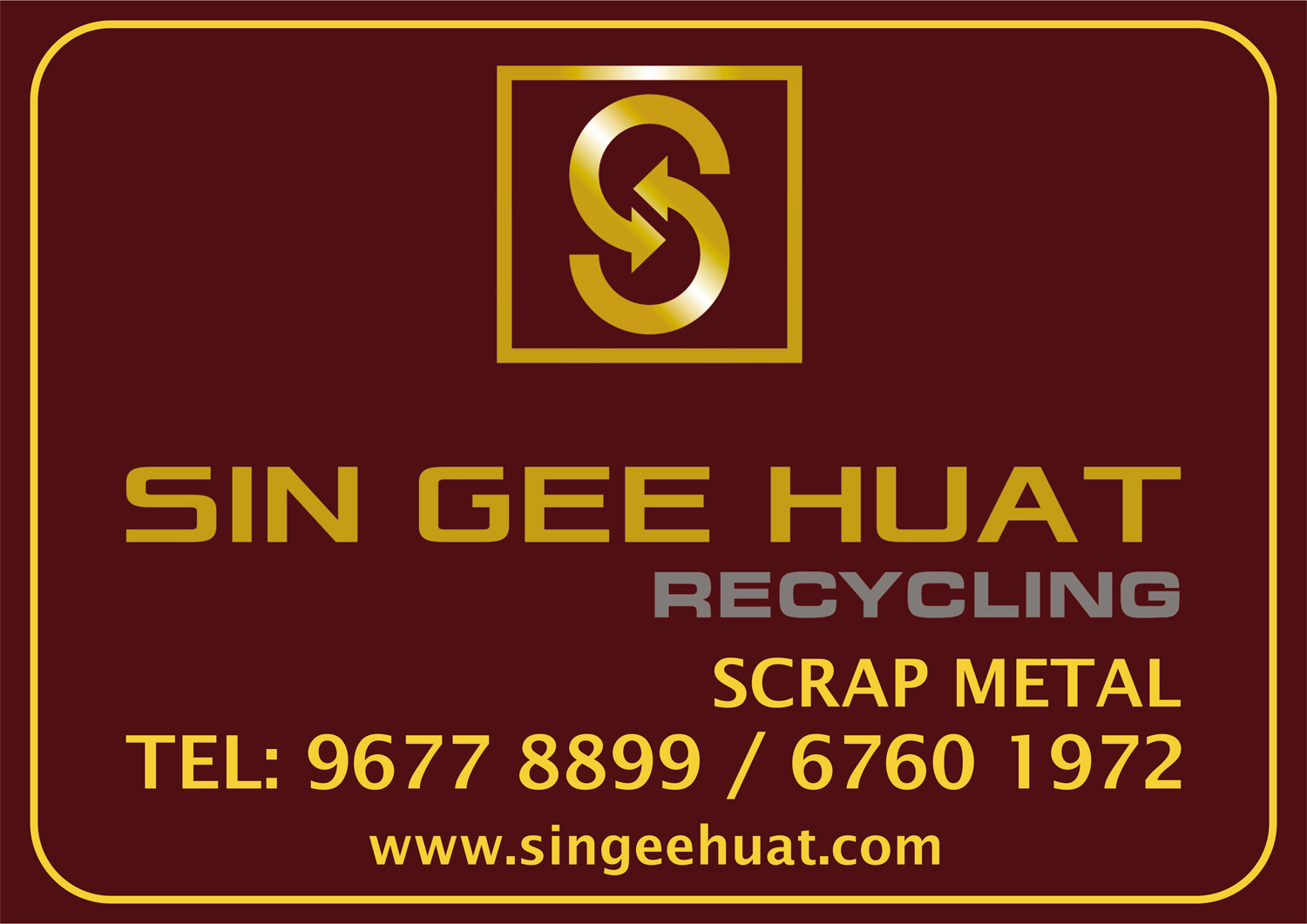 Sticker Design by H2H Advertising for Sin Gee Huat Recycling | Design #15122189
