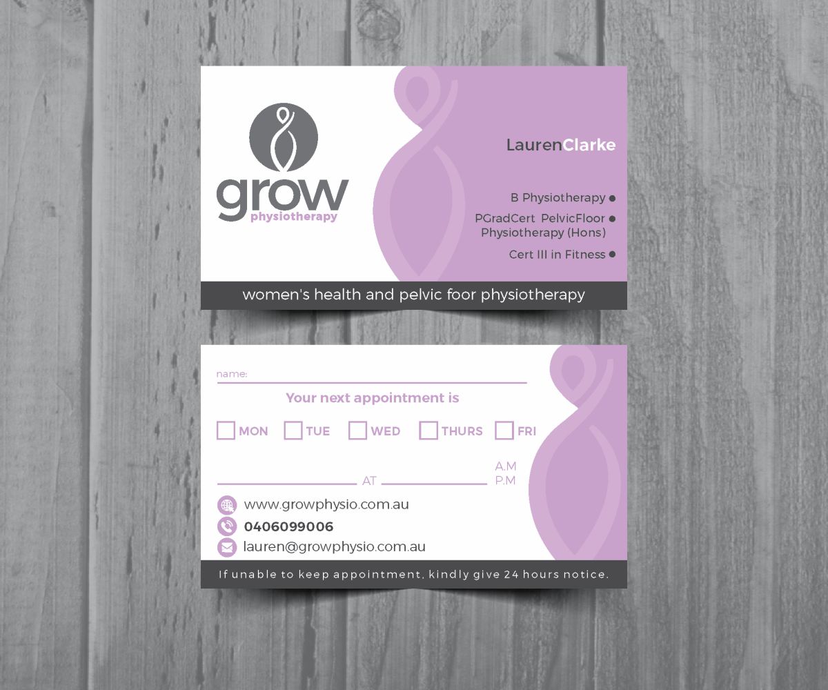Visitenkarten-Design von Cut and Glue für Grow Physiotherapy | Design #15127053