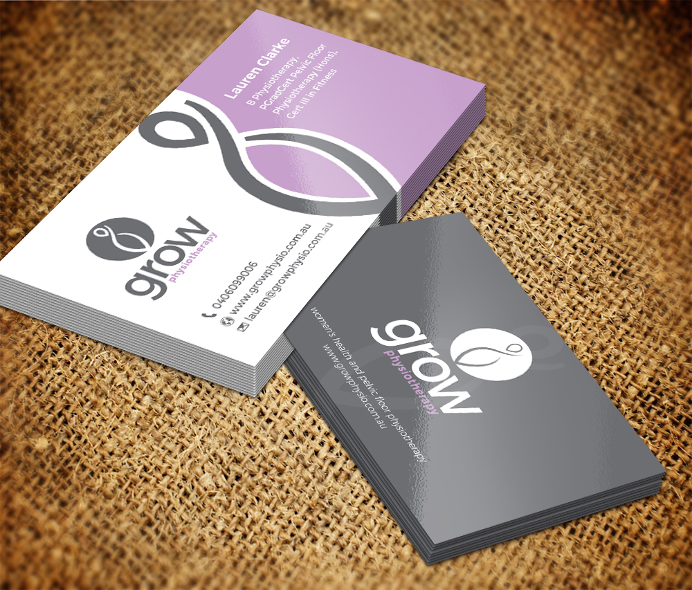 Business Card Design by Sarmishtha Chattopadhyay_loginchange for Grow Physiotherapy | Design: #15122695