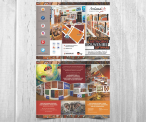 Australian Aboriginal Art Gallery brochure | Flyer Design by Cut and Glue
