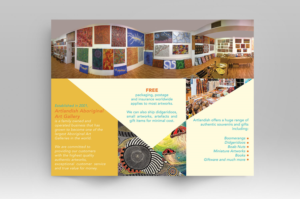 Australian Aboriginal Art Gallery brochure | Design de Flyer par Luniere Designs