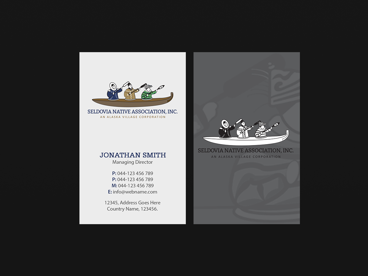 Business Card Design by Creations Box 2015 for Seldovia Native Association Inc. | Design #15170200