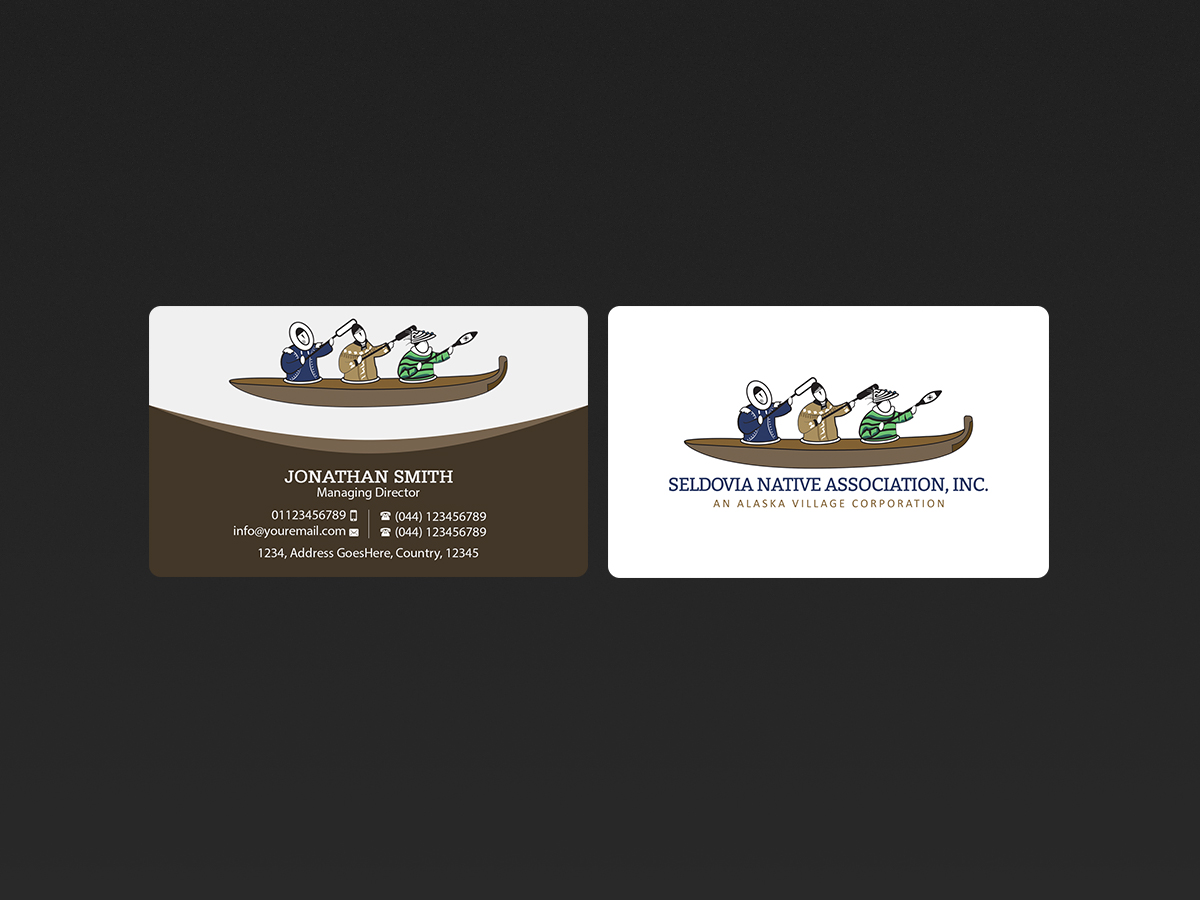 Diseño de Tarjeta de Presentación por Creations Box 2015 para Seldovia Native Association Inc. | Diseño #15170203