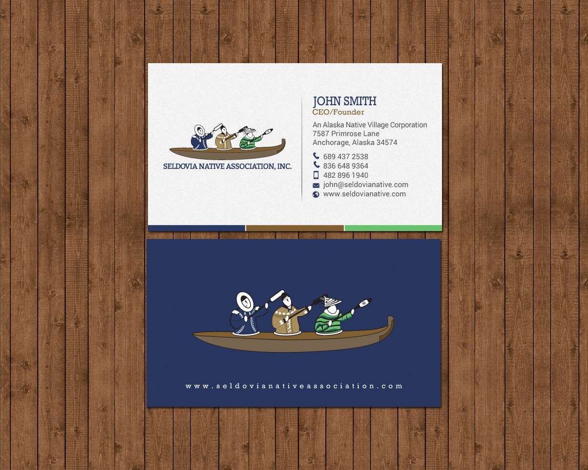 Diseño de Tarjeta de Presentación por chandrayaan.creative para Seldovia Native Association Inc. | Diseño #15139863