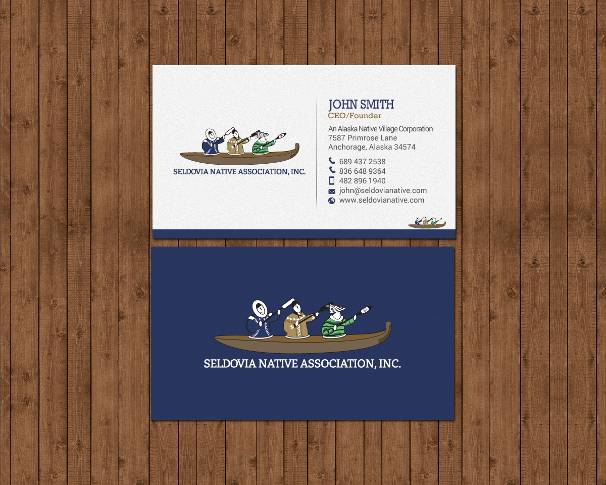 Business Card Design by chandrayaan.creative for Seldovia Native Association Inc. | Design #15139944
