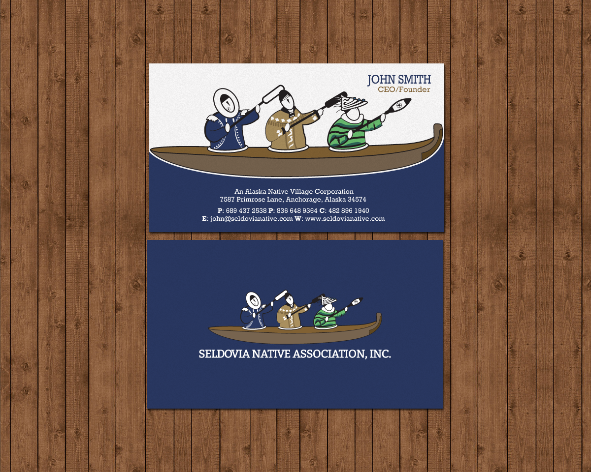 Diseño de Tarjeta de Presentación por chandrayaan.creative para Seldovia Native Association Inc. | Diseño #15139946