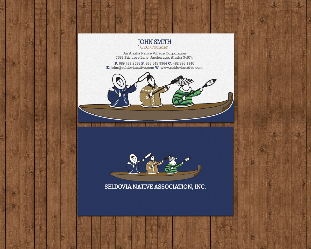 Business Card Design by chandrayaan.creative for Seldovia Native Association Inc. | Design #15139947