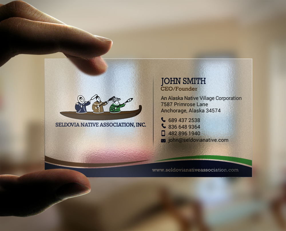 Design de Carte de Visite par chandrayaan.creative pour Seldovia Native Association Inc. | Design #15139954