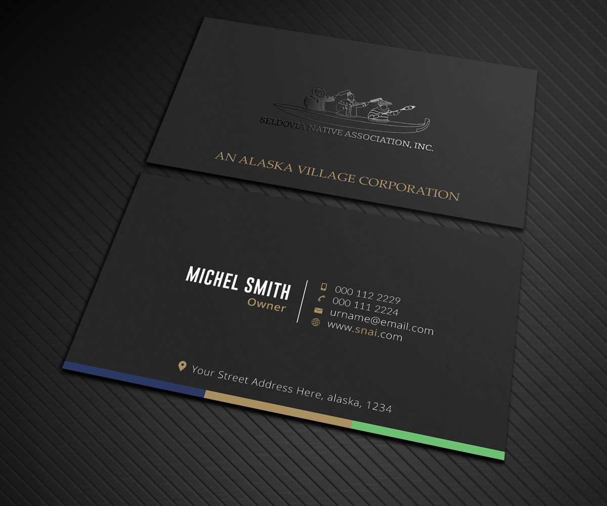 Design de Carte de Visite par Graphic Flame pour Seldovia Native Association Inc. | Design #15128005