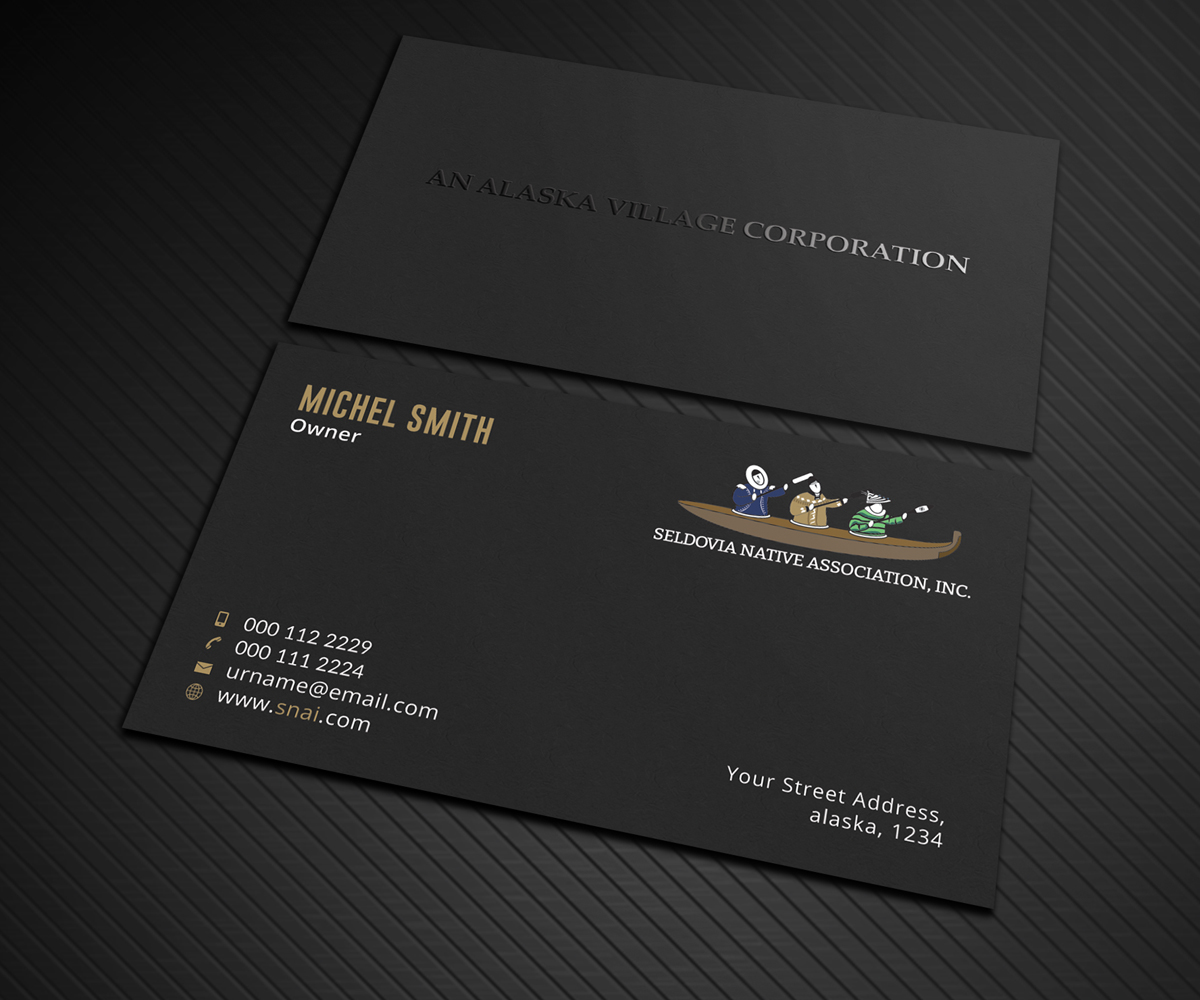 Design de Carte de Visite par Graphic Flame pour Seldovia Native Association Inc. | Design #15128006