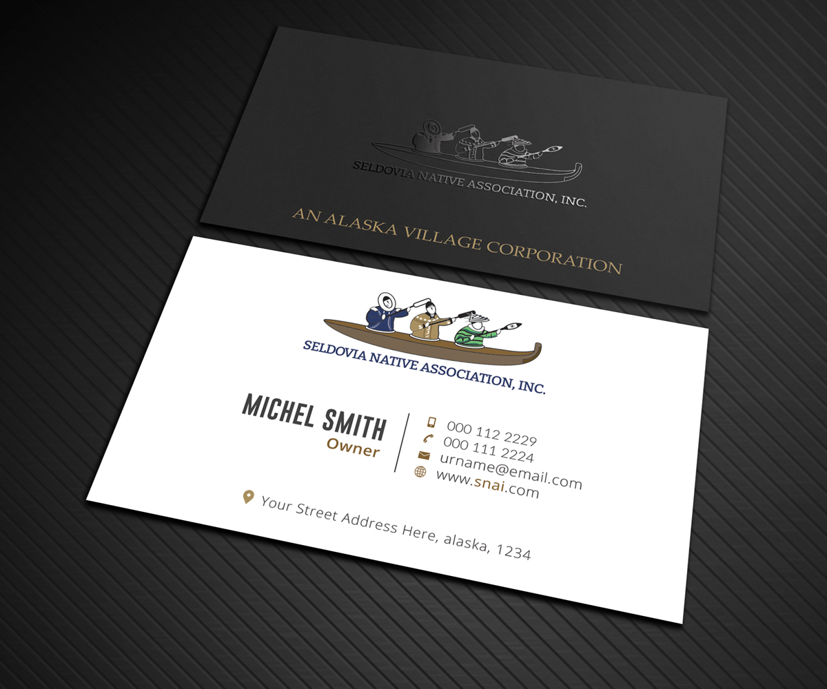 Design de Carte de Visite par Graphic Flame pour Seldovia Native Association Inc. | Design #15128007