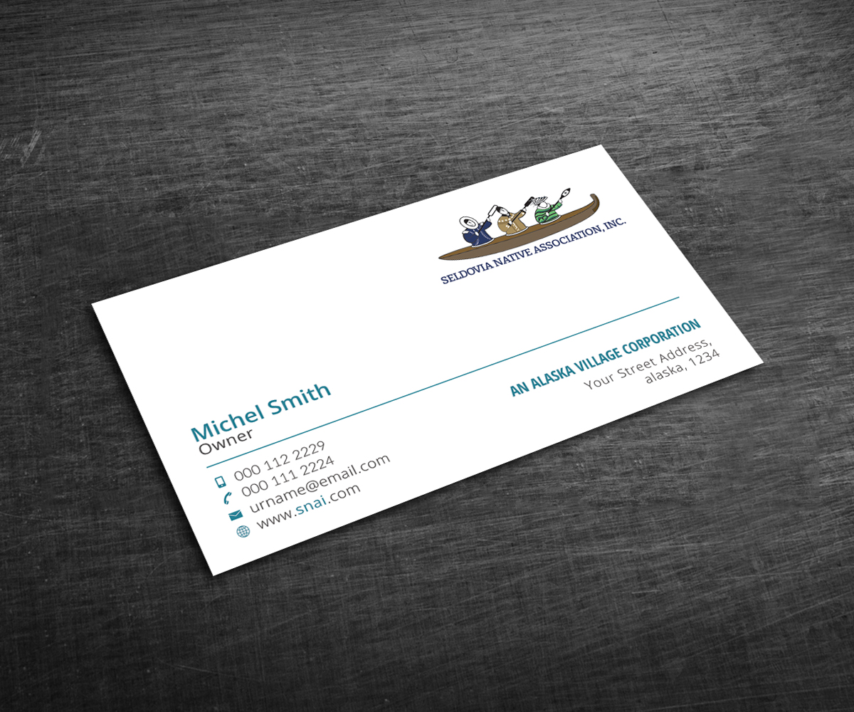 Business Card Design by Graphic Flame for Seldovia Native Association Inc. | Design #15128015