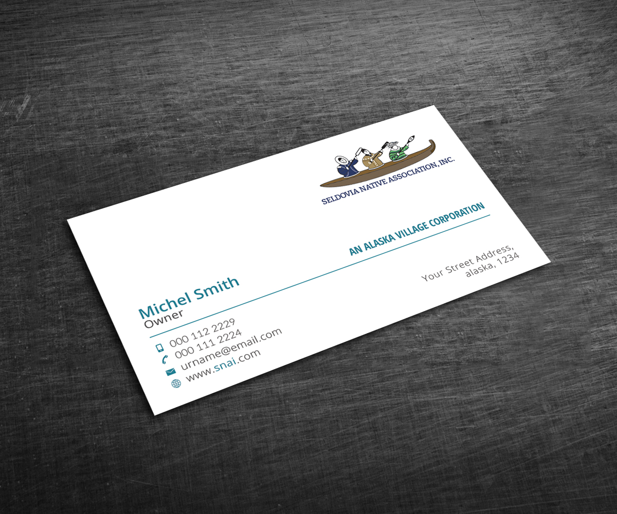 Business Card Design by Graphic Flame for Seldovia Native Association Inc. | Design #15128016