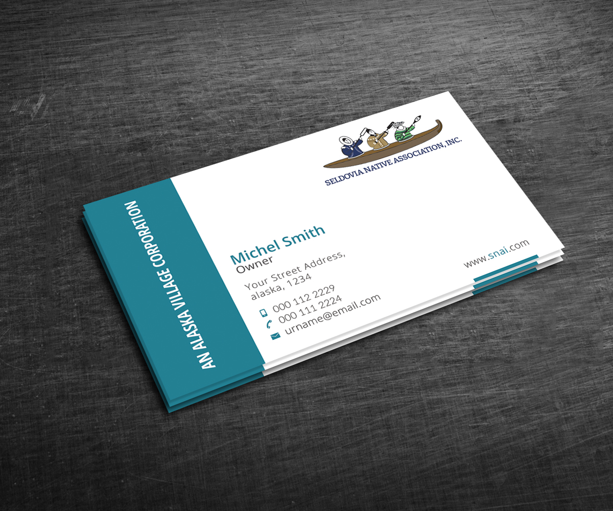 Design de Carte de Visite par Graphic Flame pour Seldovia Native Association Inc. | Design #15128053