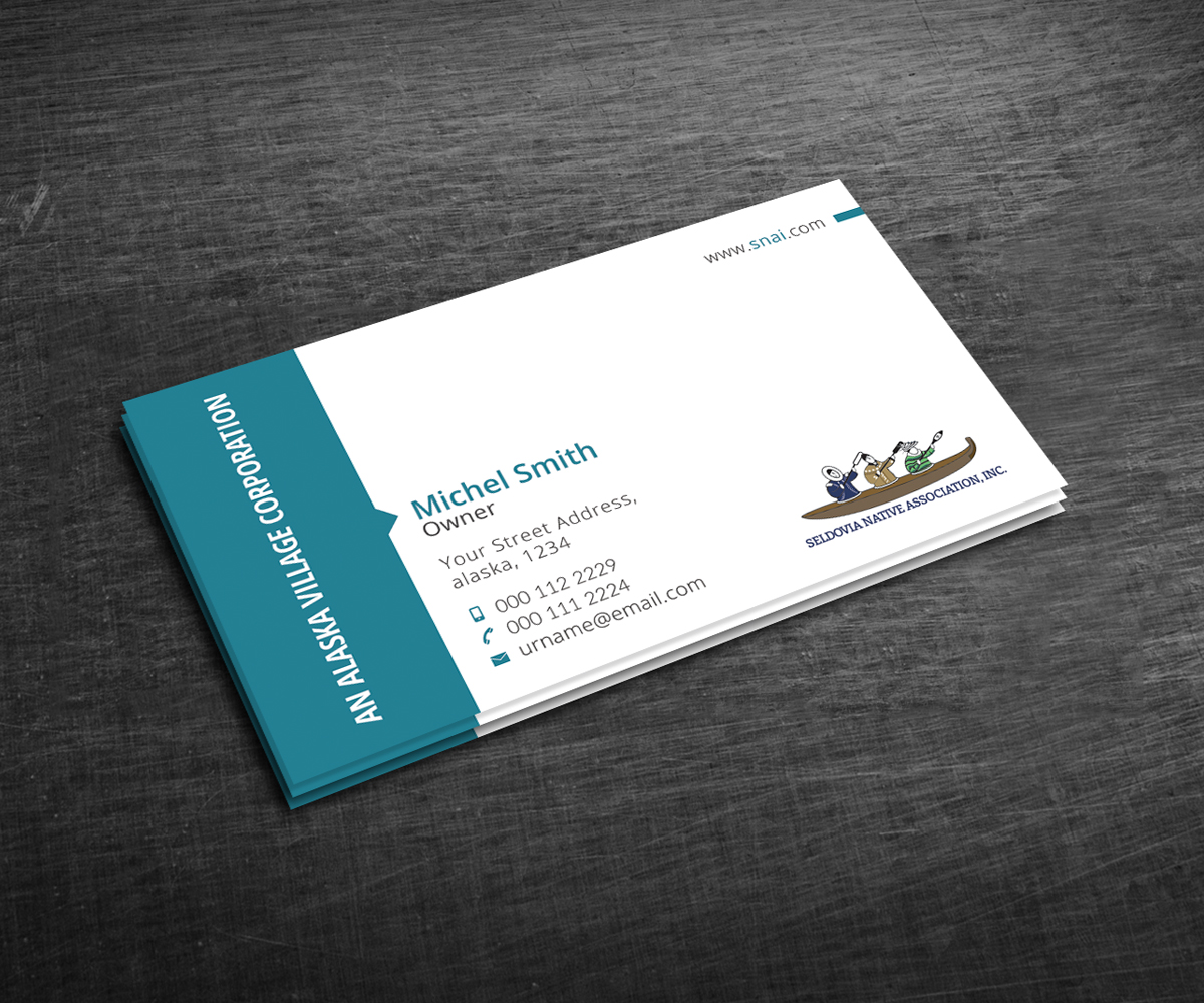 Design de Carte de Visite par Graphic Flame pour Seldovia Native Association Inc. | Design #15128054