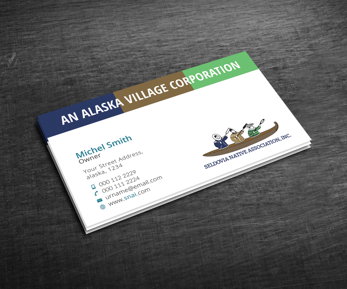 Business Card Design by Graphic Flame for Seldovia Native Association Inc. | Design #15128056