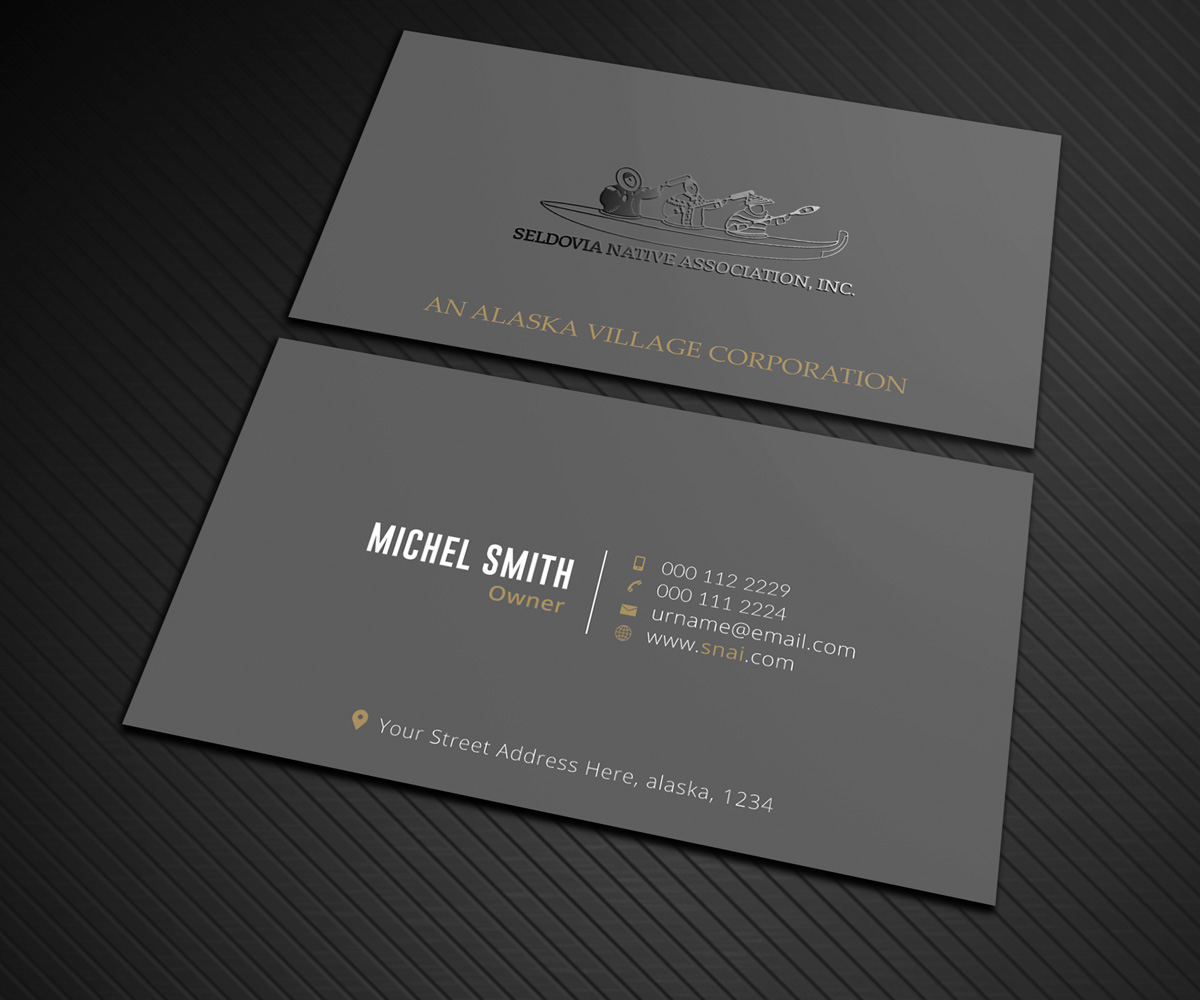 Design de Carte de Visite par Graphic Flame pour Seldovia Native Association Inc. | Design #15174720