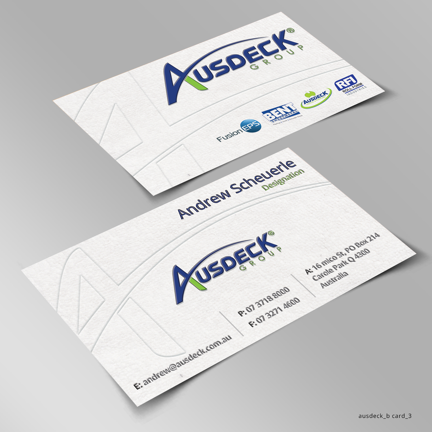 Business Card Design by Sketchweb for Ausdeck Group | Design #15136854