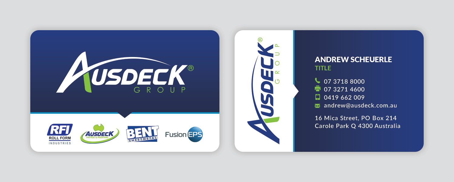Business Card Design by MIND for Ausdeck Group | Design #15131056