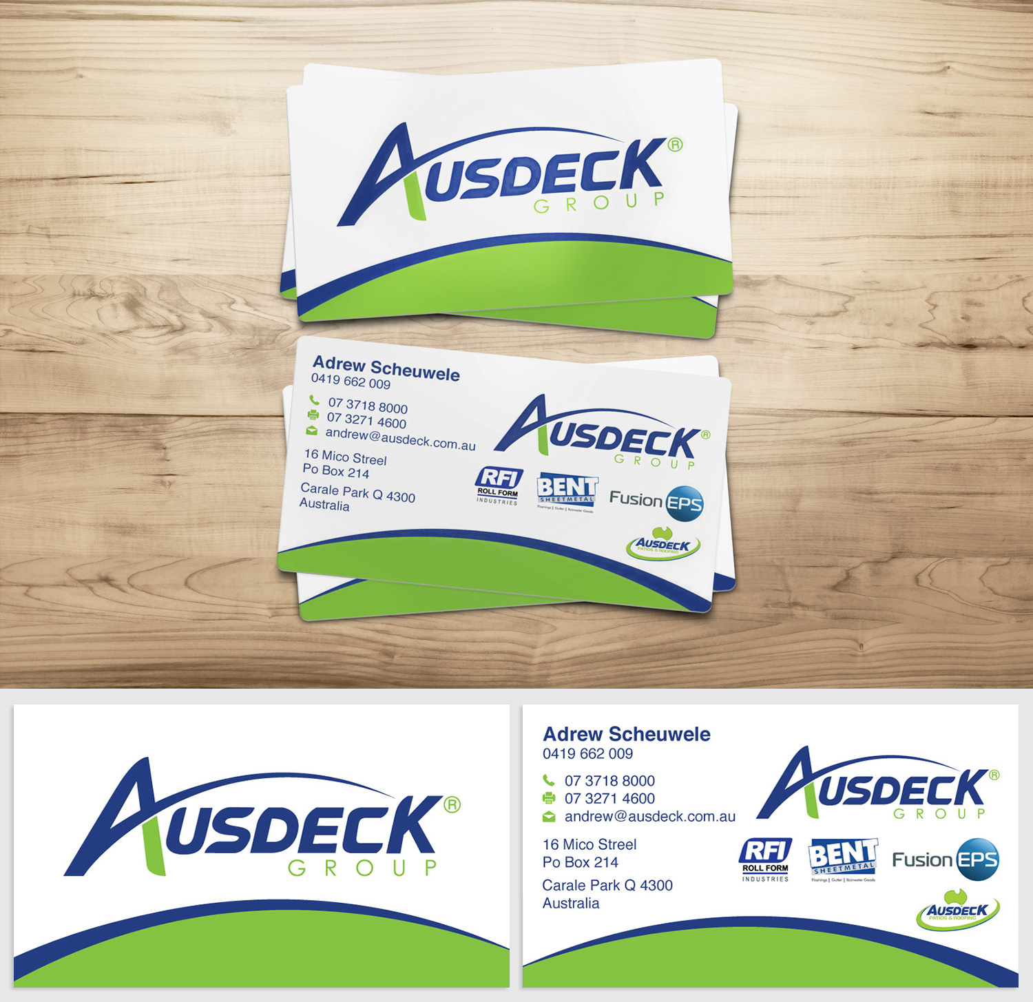 Diseño de Tarjeta de Presentación por Impressive Sol para Ausdeck Group | Diseño #15125292