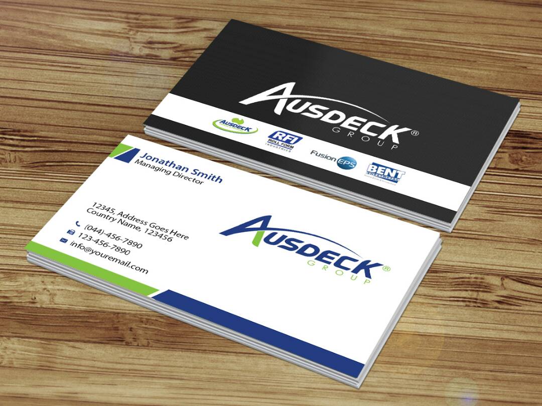 Business Card Design by Creations Box 2015 for Ausdeck Group | Design #15153390