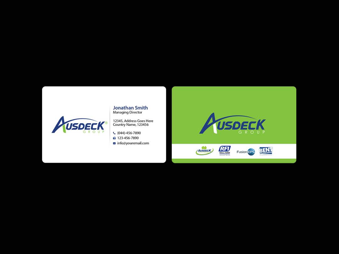 Business Card Design by Creations Box 2015 for Ausdeck Group | Design #15164946