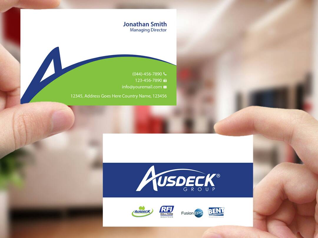 Business Card Design by Creations Box 2015 for Ausdeck Group | Design #15164947
