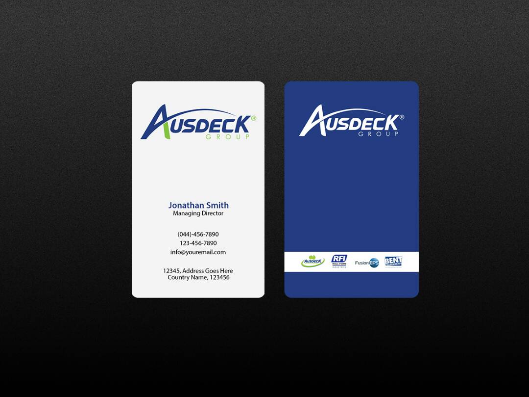 Business Card Design by Creations Box 2015 for Ausdeck Group | Design #15164948