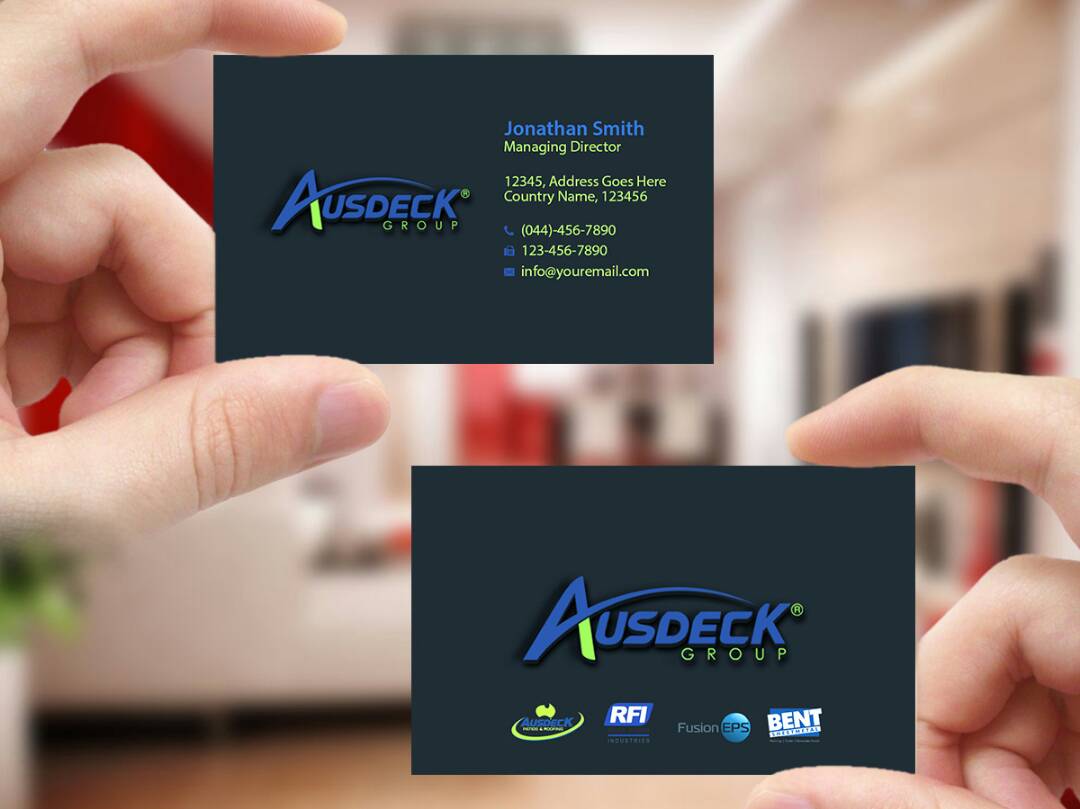 Business Card Design by Creations Box 2015 for Ausdeck Group | Design #15164949