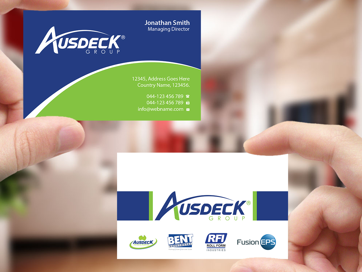 Business Card Design by Creations Box 2015 for Ausdeck Group | Design #15164979