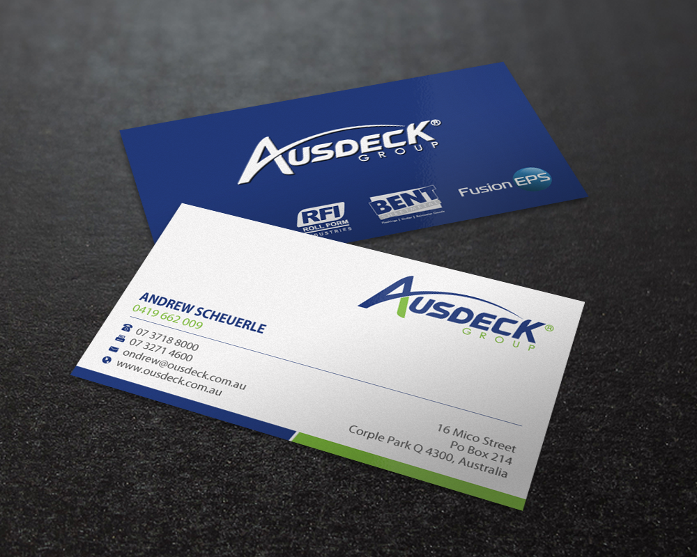 Business Card Design by Brand aid for Ausdeck Group | Design #15130118
