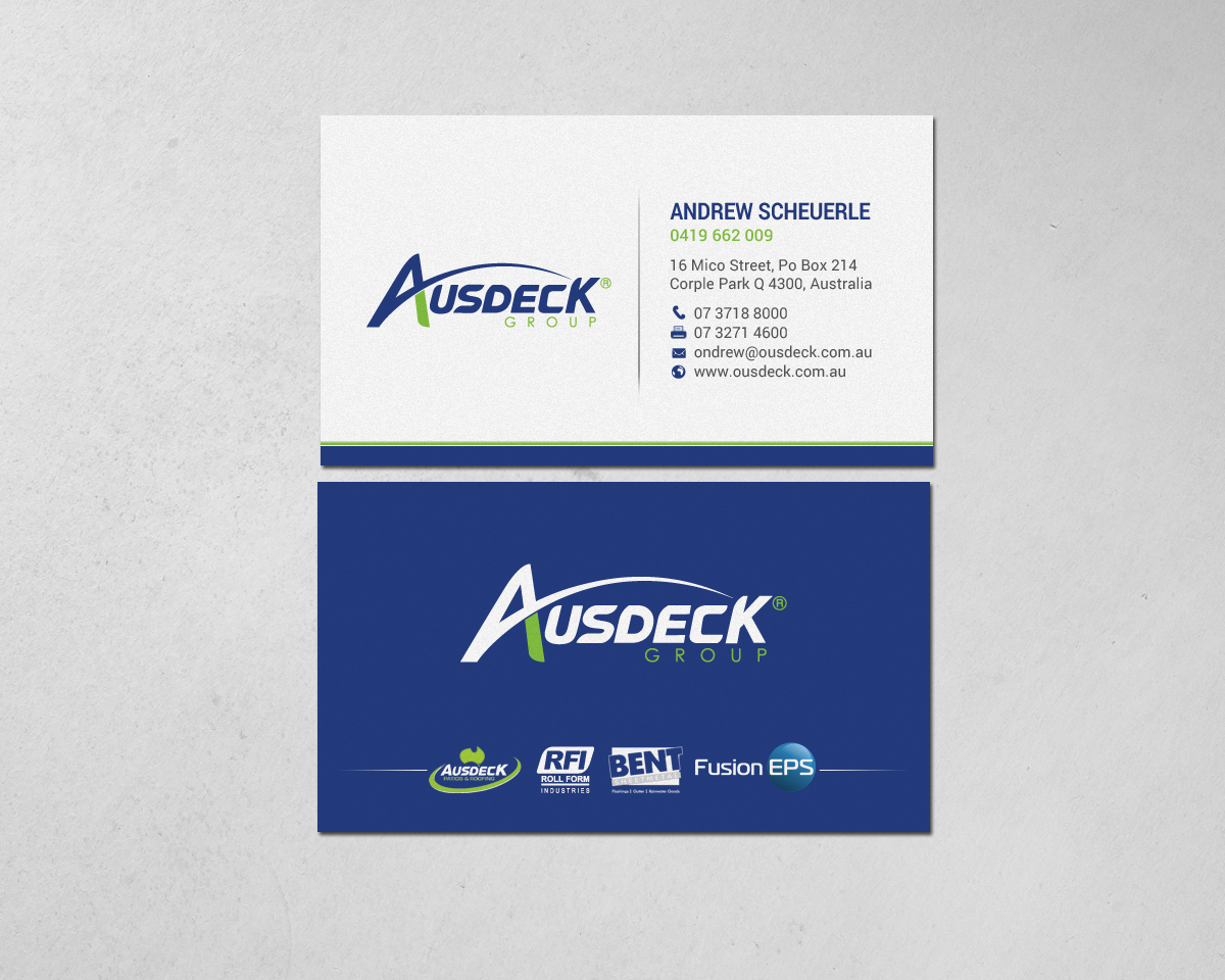 Business Card Design by chandrayaan.creative for Ausdeck Group | Design #15130253
