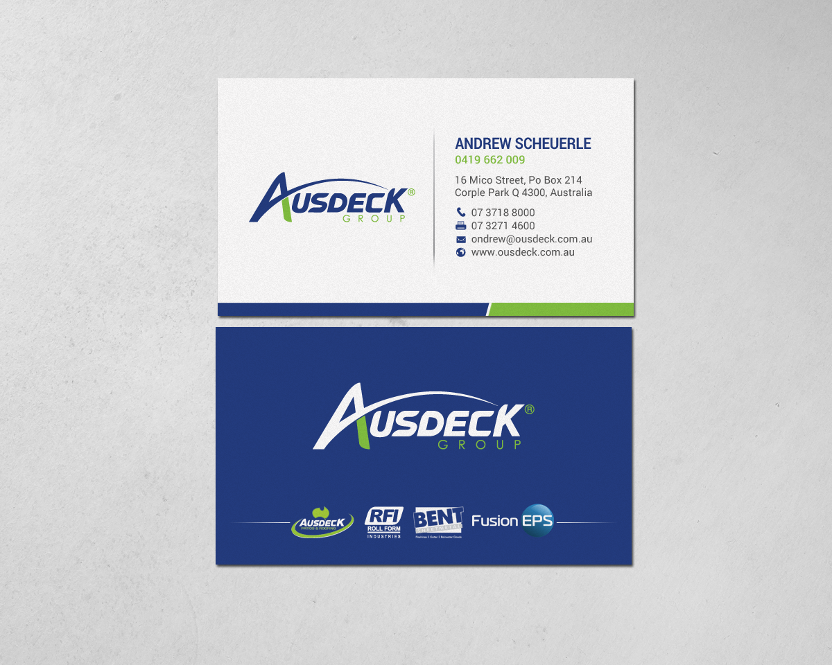 Business Card Design by chandrayaan.creative for Ausdeck Group | Design #15130254