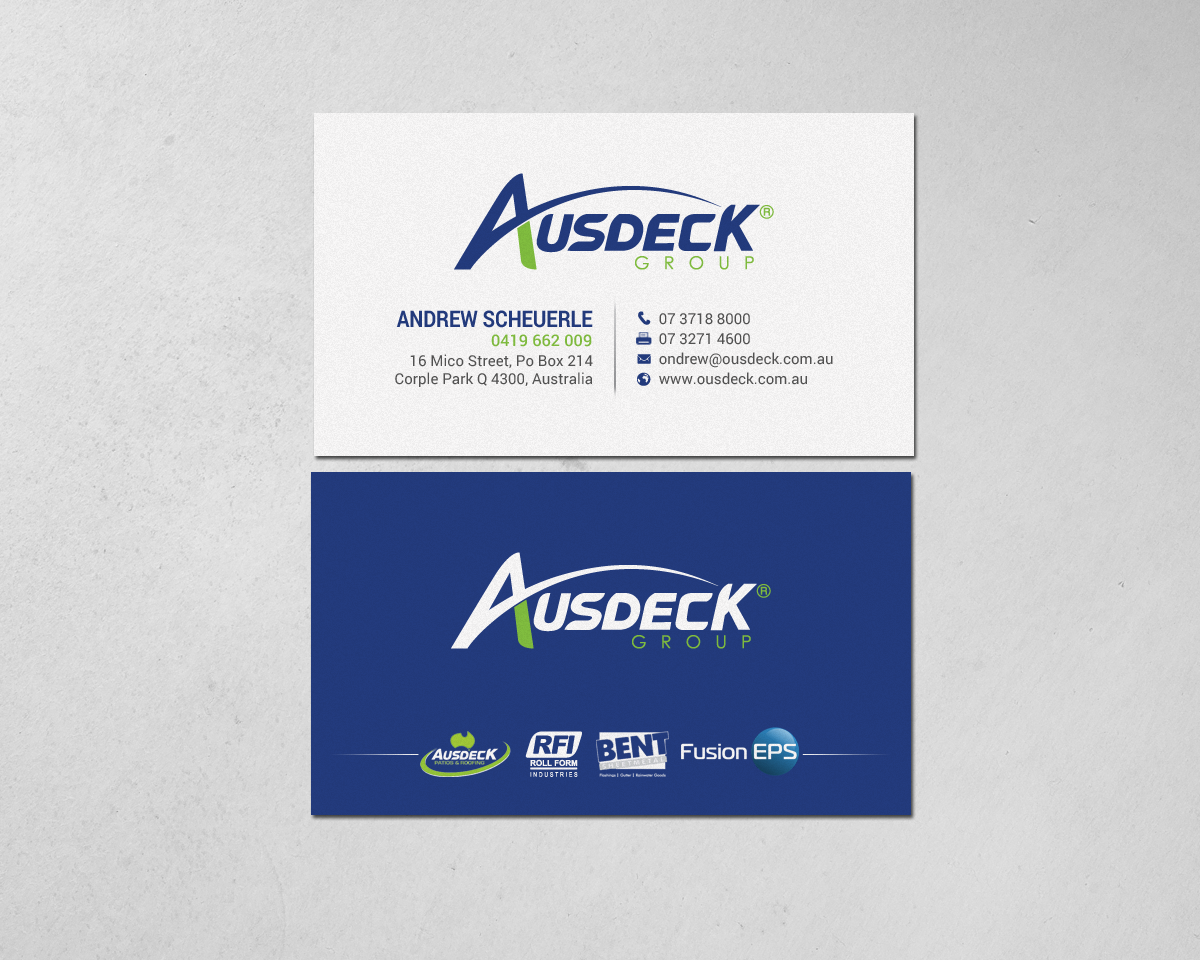 Business Card Design by chandrayaan.creative for Ausdeck Group | Design #15130255