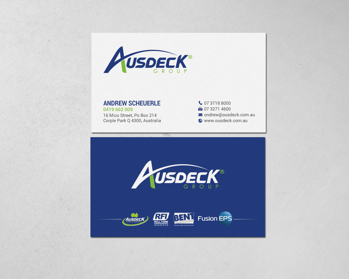 Business Card Design by chandrayaan.creative for Ausdeck Group | Design #15130256