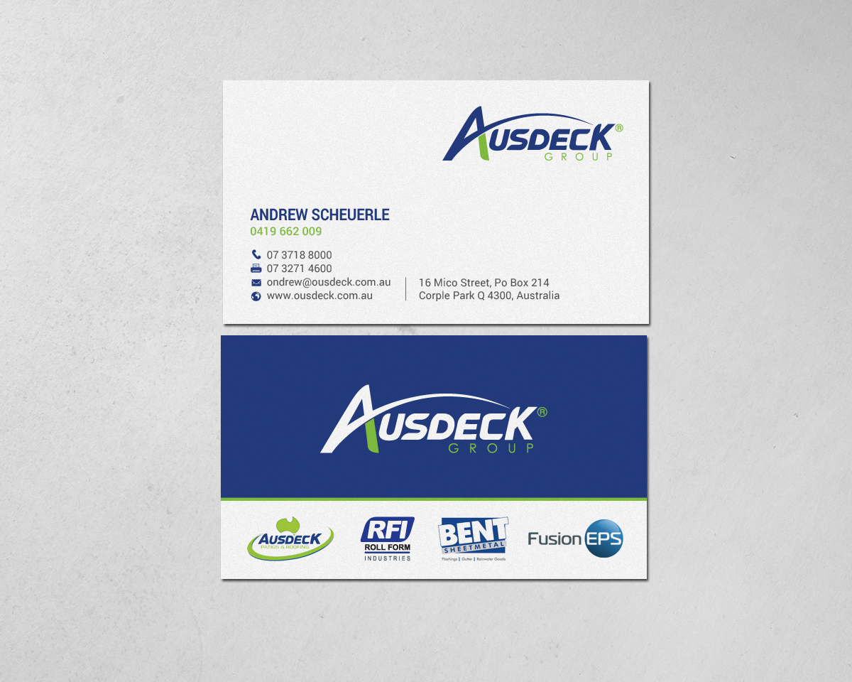 Business Card Design by chandrayaan.creative for Ausdeck Group | Design #15130404