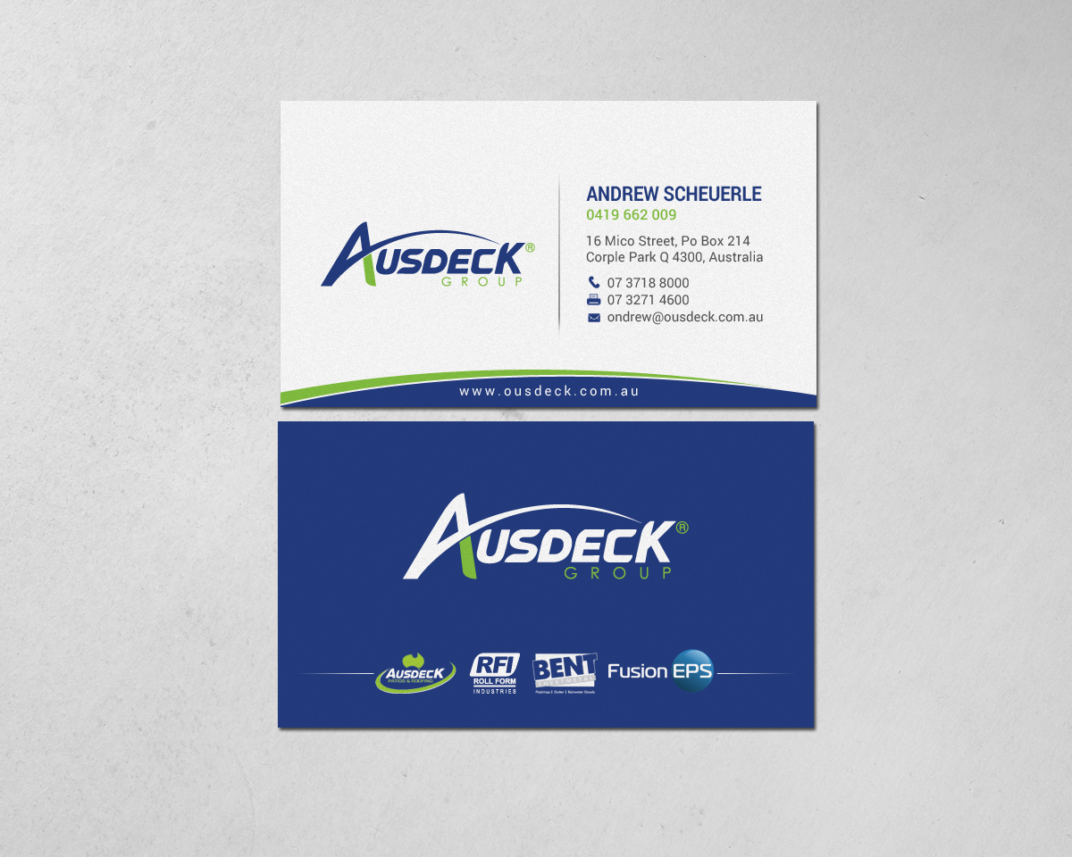 Visitenkarten-Design von chandrayaan.creative für Ausdeck Group | Design #15130405