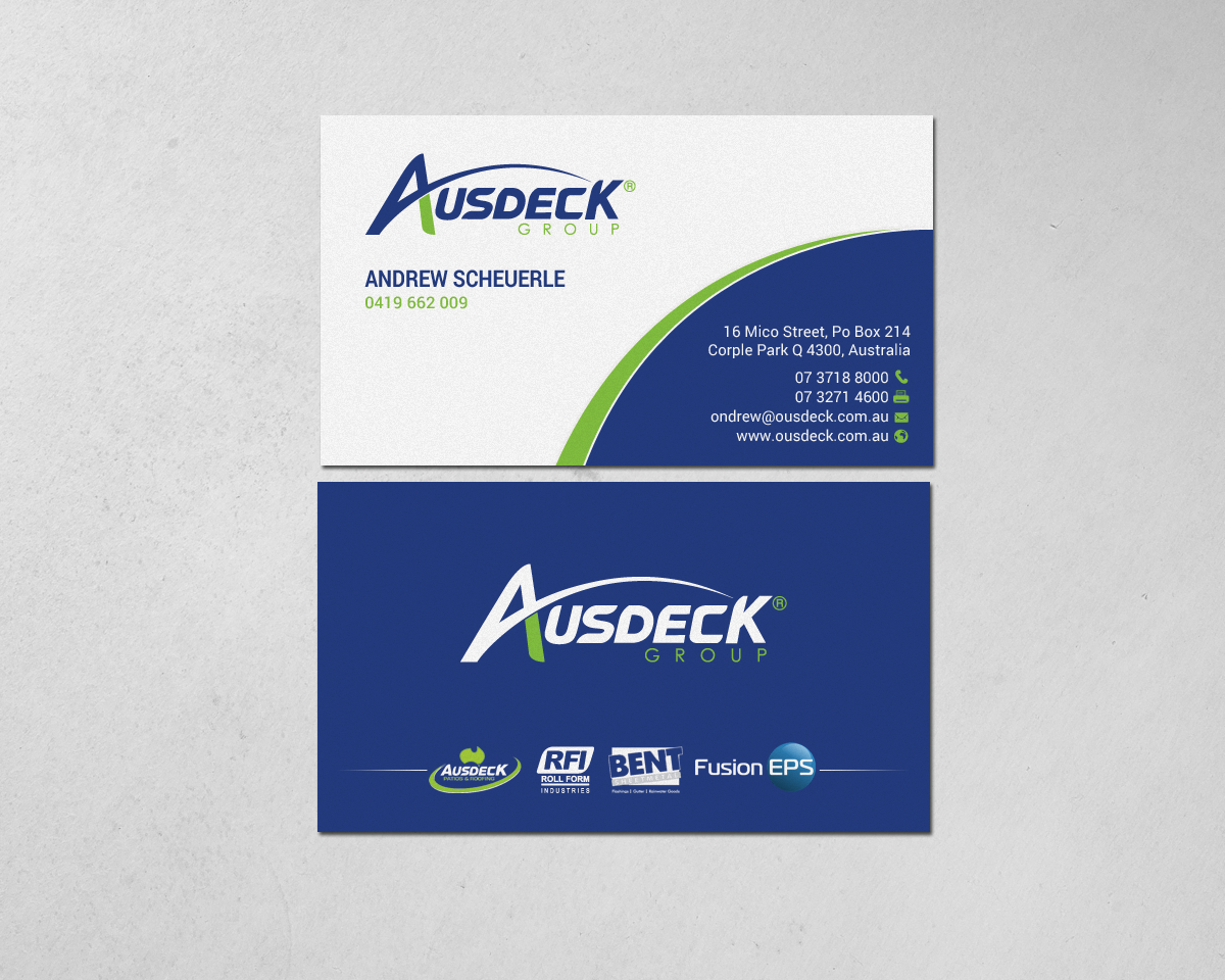 Business Card Design by chandrayaan.creative for Ausdeck Group | Design #15130417