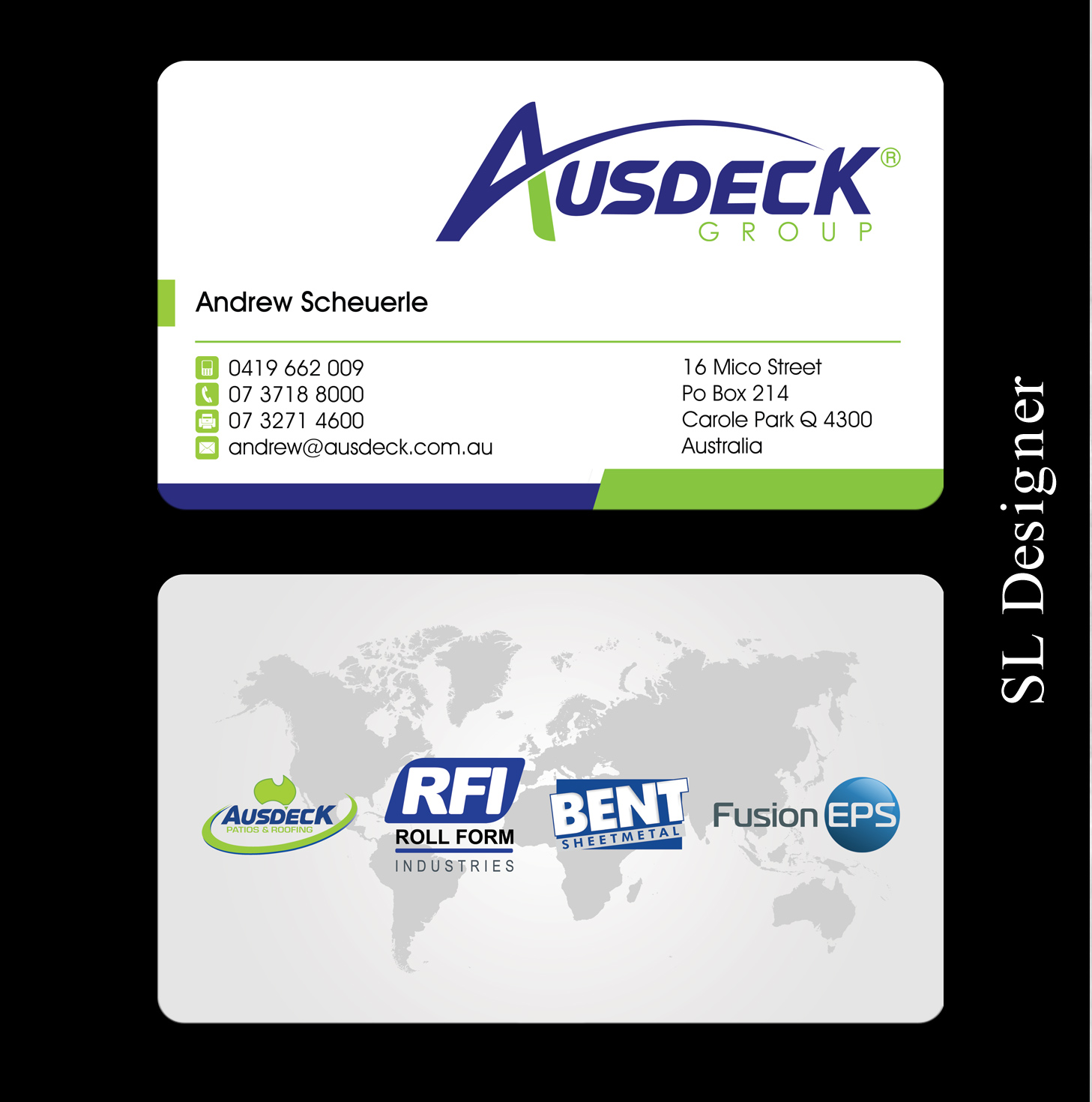 Business Card Design by SL Designer for Ausdeck Group | Design #15127441