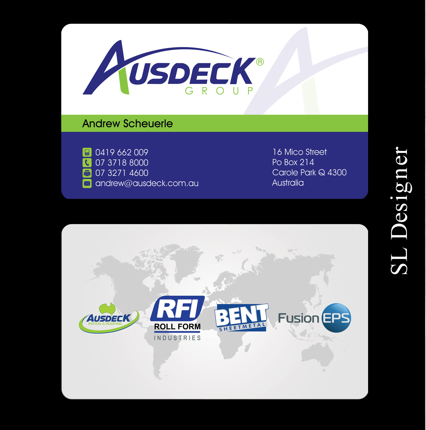 Business Card Design by SL Designer for Ausdeck Group | Design #15127444
